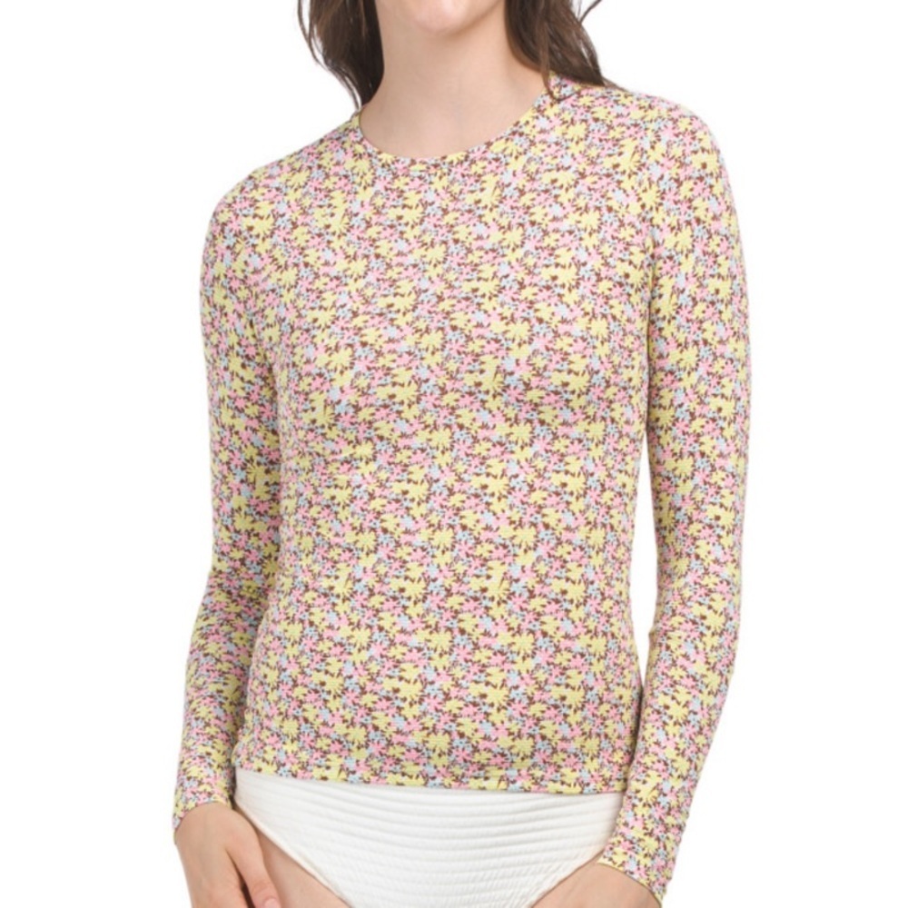 NEW MAAJI Floral Print Rashguard